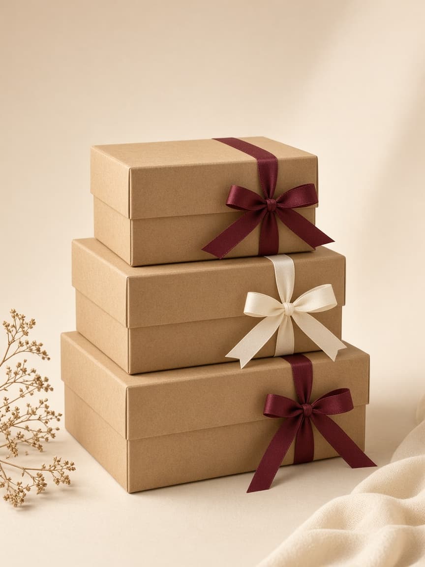 Viraab gift boxes stacked for careful shipping